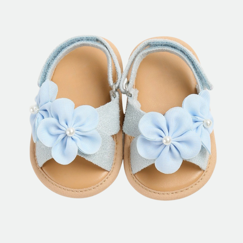 Babysandaler med blomdetaljer – mjuka & bekväma